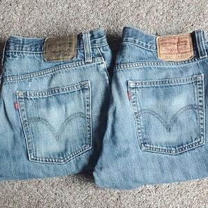 Lot of 2 Extremely worn Mens Levis